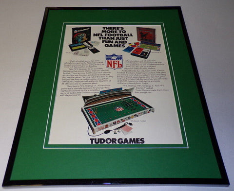 1974 Tudor Games NFL Strategy Framed 11x14 ORIGINAL Advertisement