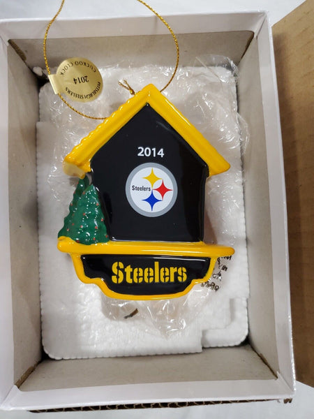 2014 Danbury Mint Pittsburgh Steelers Santa Claus Christmas Ornament w/ box