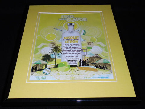 2008 World Citron Vodka 11x14 Framed ORIGINAL Vintage Advertisement