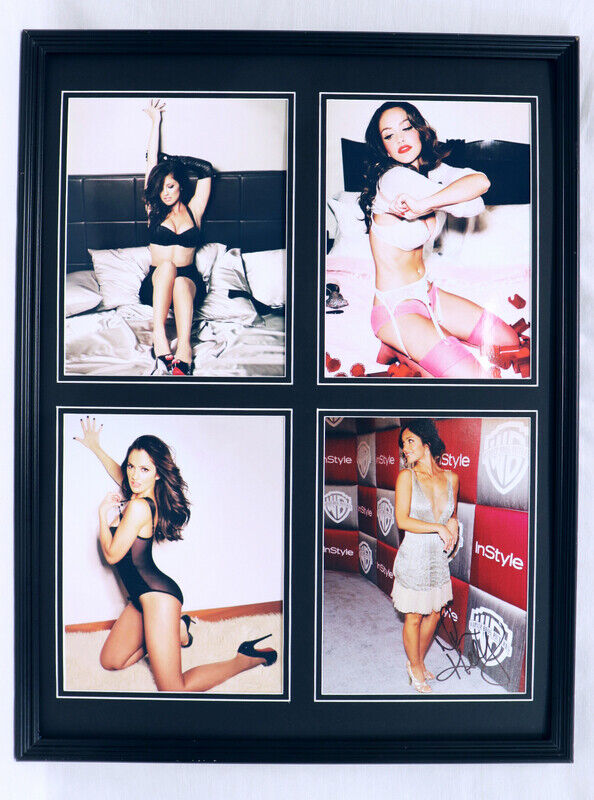 Minka Kelly Signed Framed 18x24 Lingerie Photo Set Friday Night Lights