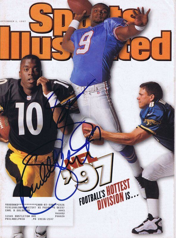 Steve McNair & Kordell Stewart Signed Full 1997 Sports Illustrated Magazine JSA