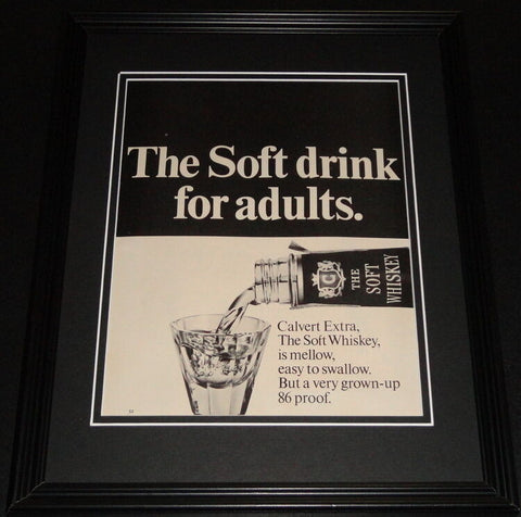 1967 Calvert Extra Whiskey 11x14 Framed ORIGINAL Advertisement