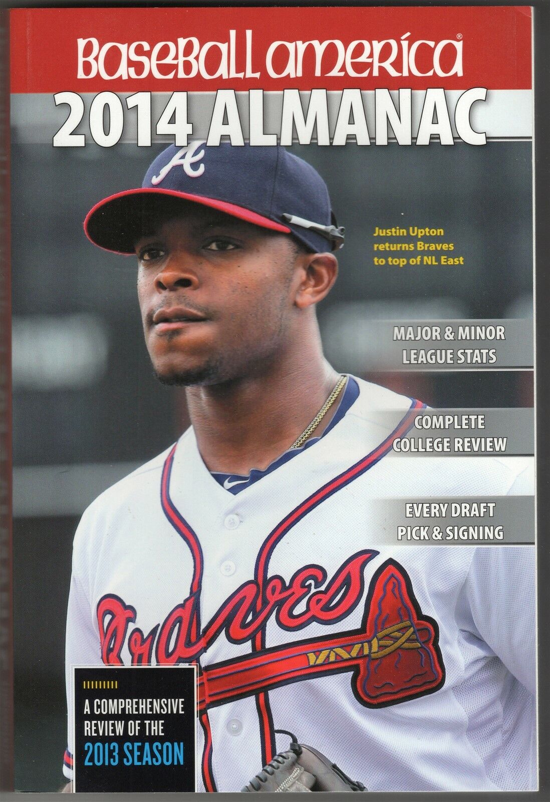  VINTAGE 2014 Baseball America Almanac Book Justin Upton Braves