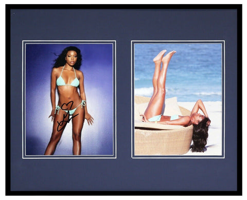 Gabrielle Union Signed Framed 16x20 Bikini Photo Set AW 