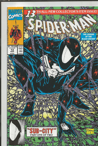 Spider-Man #13 ORIGINAL Vintage 1991 Marvel Comics Venom Spiderman 1 Homage