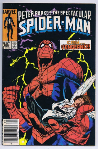 Spectacular Spider-Man #106 ORIGINAL Vintage 1985 Marvel Comics 