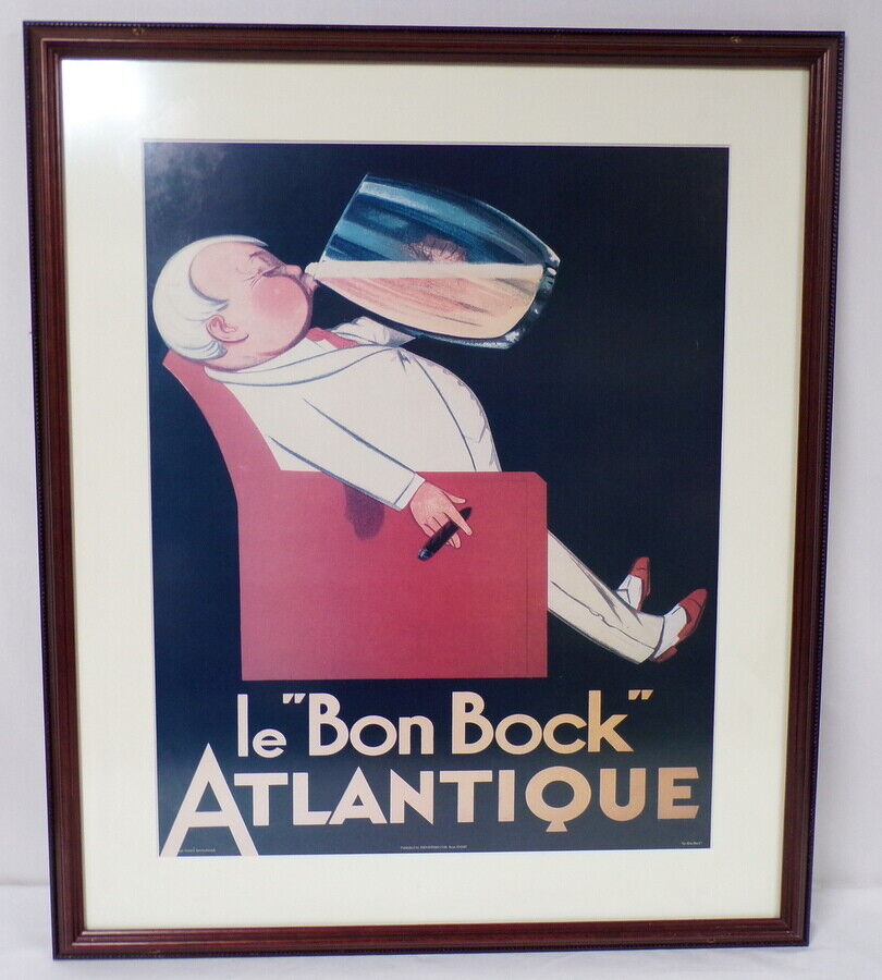 Le Bon Bock Atlantique Beer 22x27" Framed Poster Art 