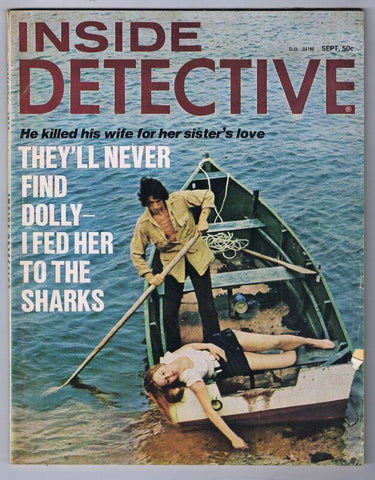 ORIGINAL Vintage September 1972 Inside Detective Magazine GGA