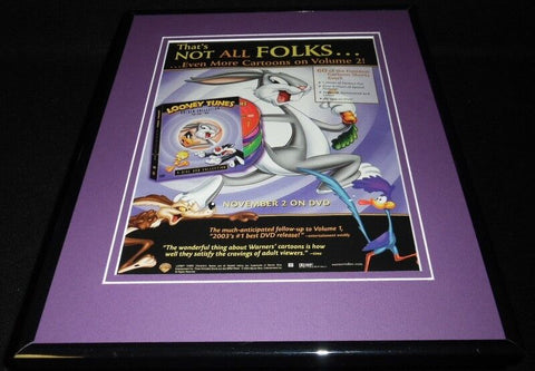 Looney Tunes Bugs Bunny 2004 Framed 11x14 ORIGINAL Vintage Advertisement 