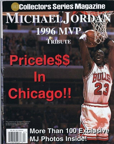 ORIGINAL Vintage 1996 Gold Collector's Series Michael Jordan MVP Magazine