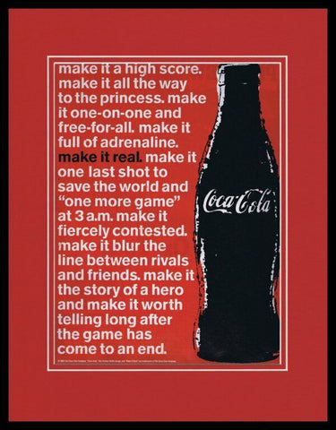 2005 Coca Cola / Video Games Framed 11x14 ORIGINAL Advertisement