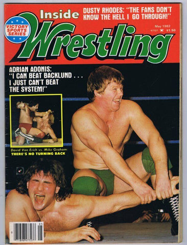 ORIGINAL Vintage May 1982 Inside Wrestling Magazine Backlund and Adonis