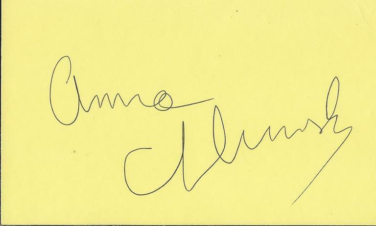 Anna Chlumsky Signed Vintage 3x5 Index Card JSA Veep My Girl