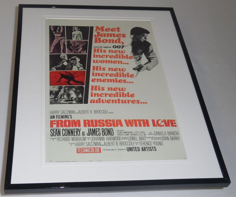 From Russia With Love James Bond Framed 11x14 Repro Poster Display Sean Connery