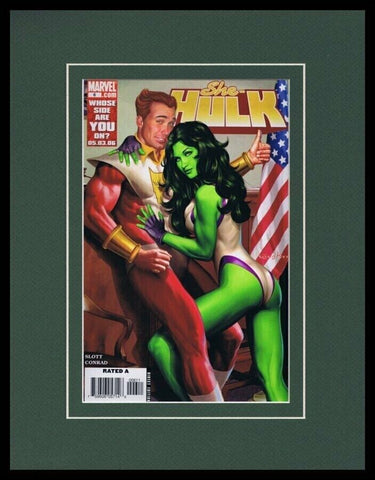 She Hulk #6 ORIGINAL Vintage 2005 Framed 11x14 Cover Display Marvel Starfox