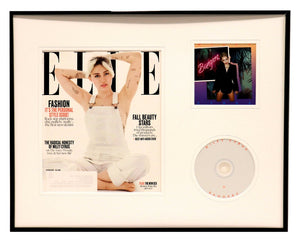 Miley Cyrus 16x20 Framed Bangerz CD & 2016 Elle Magazine Cover Display