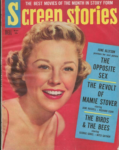 ORIGINAL Vintage May 1956 Dell Screen Stories Magazine June Allyson Jane Russell