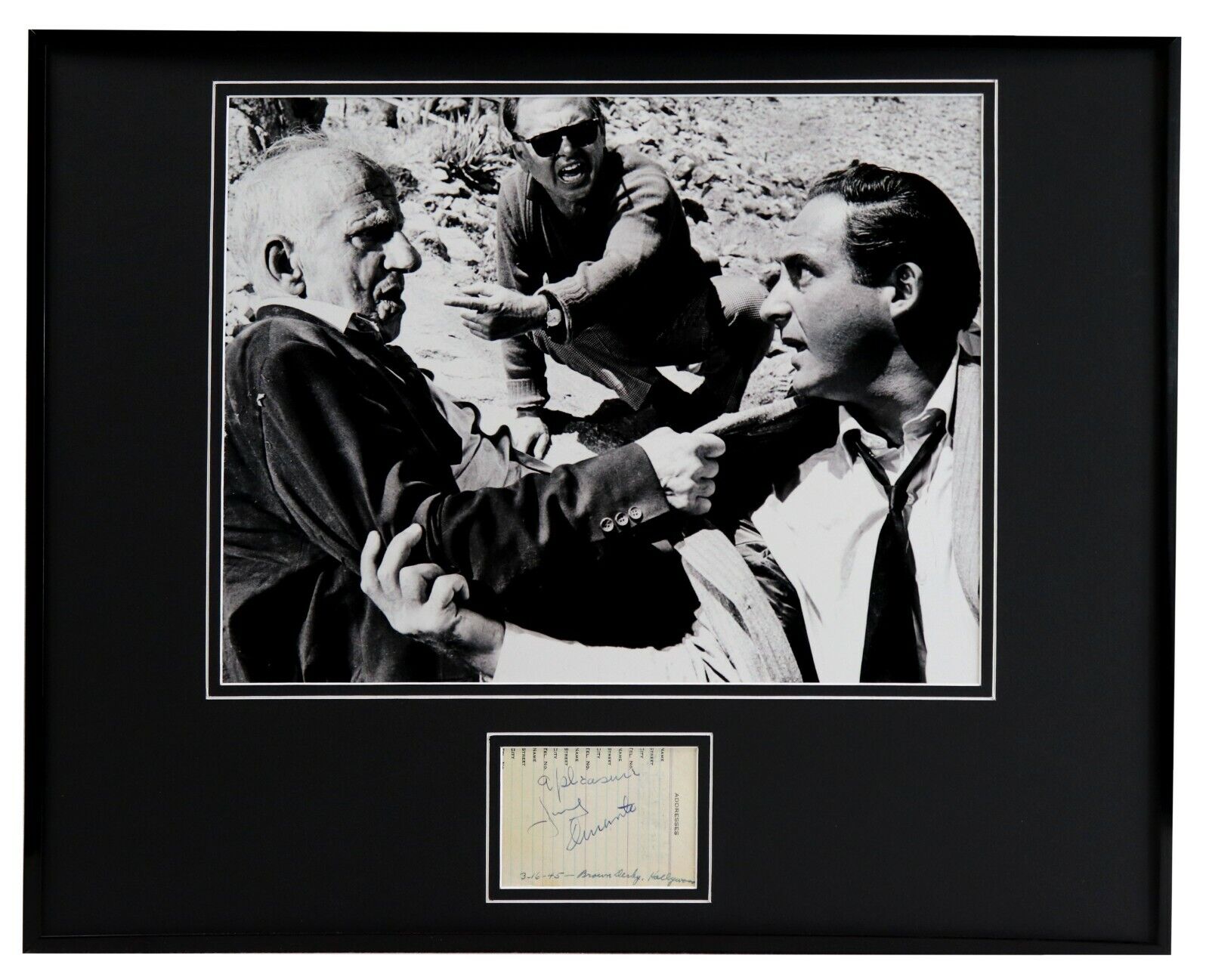 Jimmy Durante Signed Framed 16x20 Photo Display JSA 