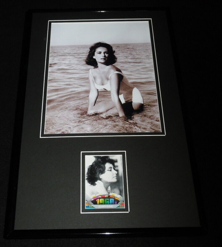 Elizabeth Taylor 11x17 Framed ORIGINAL Topps Card & Photo Display