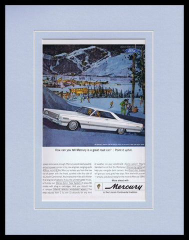 1966 Lincoln Mercury Framed 11x14 ORIGINAL Vintage Advertisement