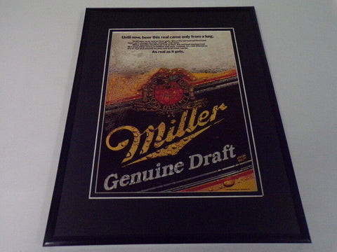 1987 Miller Genuine Draft Beer MGD 11x14 Framed ORIGINAL Vintage Advertisement