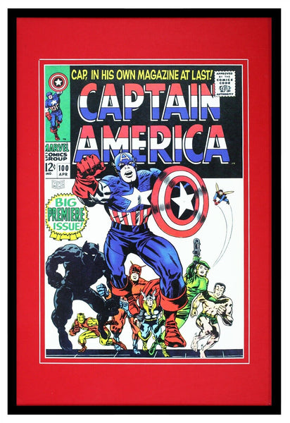 Captain America #100 Marvel Framed 12x18 Official Repro Cover Display