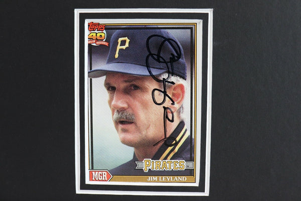 Jim Leyland Signed Framed 16x20 Photo Display 1991 Pittsburgh Pirates