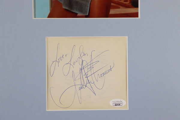 Heather Thomas Signed Framed 12x18 Photo Display JSA Fall Guy