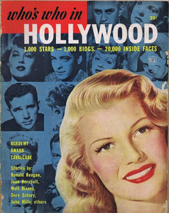 Who's Who in Hollywood #3 1948 Ronald Reagan Walt Disney Lana Turner C Gable