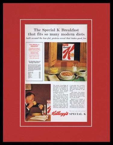 1963 Kellogg's Special K Cereal Framed 11x14 ORIGINAL Vintage Advertisement