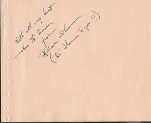 Ransom Sherman Signed 4.75x6 Vintage Album Page Fibber McGee and Molly