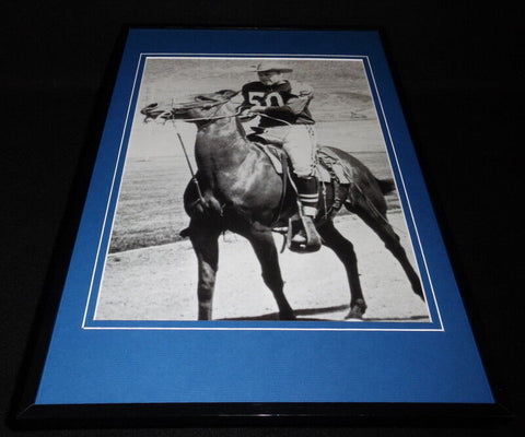 Jerry Tubbs on Horseback Framed 11x17 Photo Poster Display Dallas Cowboys