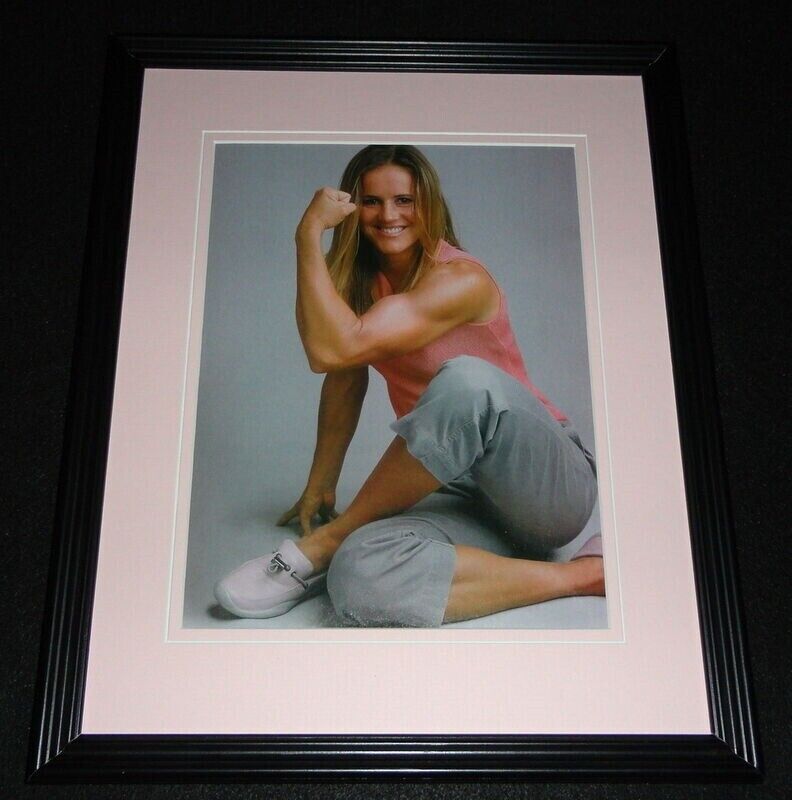 Brandi Chastain Flexing Framed 11x14 Photo Display USA Soccer