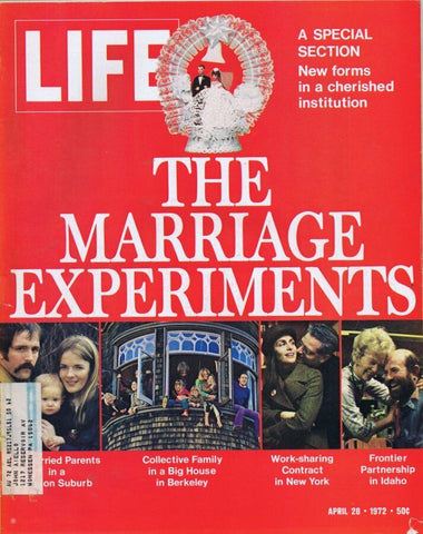 ORIGINAL Vintage Life Magazine April 28 1972 The Marriage Experiment