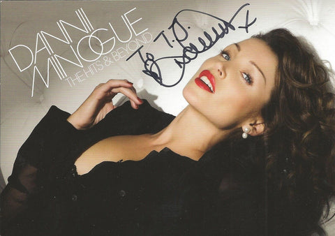 Dannii Minogue Signed 4x6 Photo