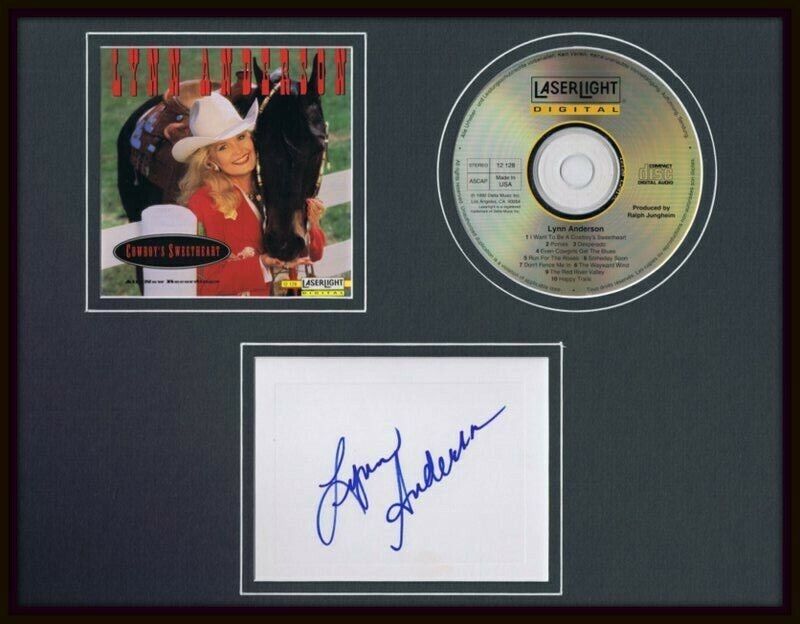 Lynn Anderson Signed Framed 11x14 Cowboy's Sweetheart CD & Photo Display