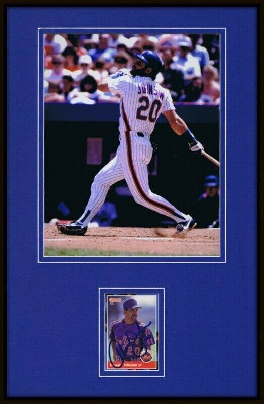 Howard Johnson Signed Framed 11x17 Photo Display Mets