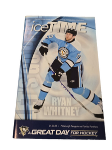 Jan 3 2009 Panthers @ Penguins Program Ryan Whitney Nathan Horton 2 Goals