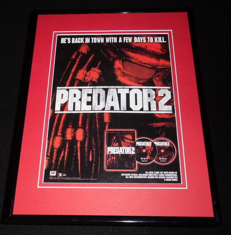 Predator 2 2005 Framed 11x14 ORIGINAL Advertisement Arnold Schwarzenegger