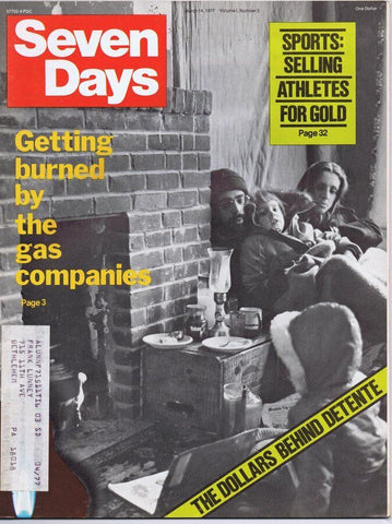 ORIGINAL Vintage March 14 1977 Seven Days Magazine Burned by Gas Companies