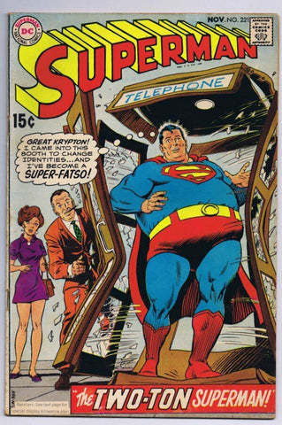 Superman #221 ORIGINAL Vintage 1969 DC Comics 