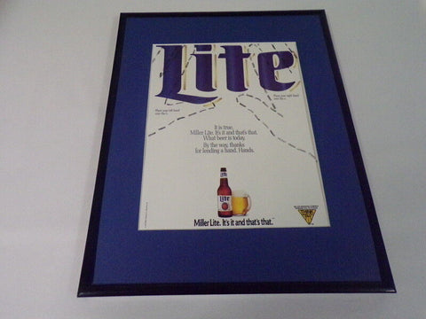 1991 Miller Lite Beer 11x14 Framed ORIGINAL Vintage Advertisement