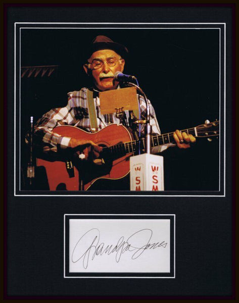 Grandpa Jones Signed Framed 11x14 Photo Display 