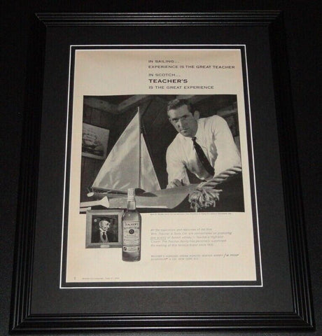 1959 Teacher's Scotch 11x14 Framed ORIGINAL Vintage Advertisement