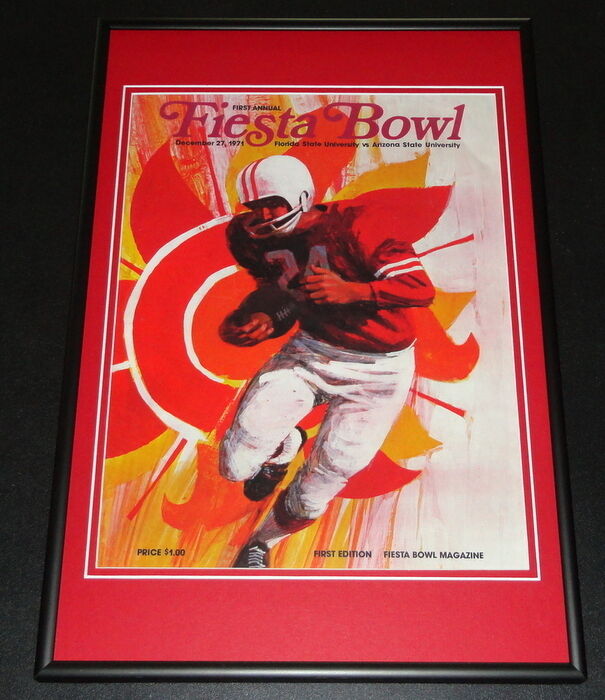 1971 Fiesta Bowl Florida State Arizona State Framed 10x14 Poster Official Repro