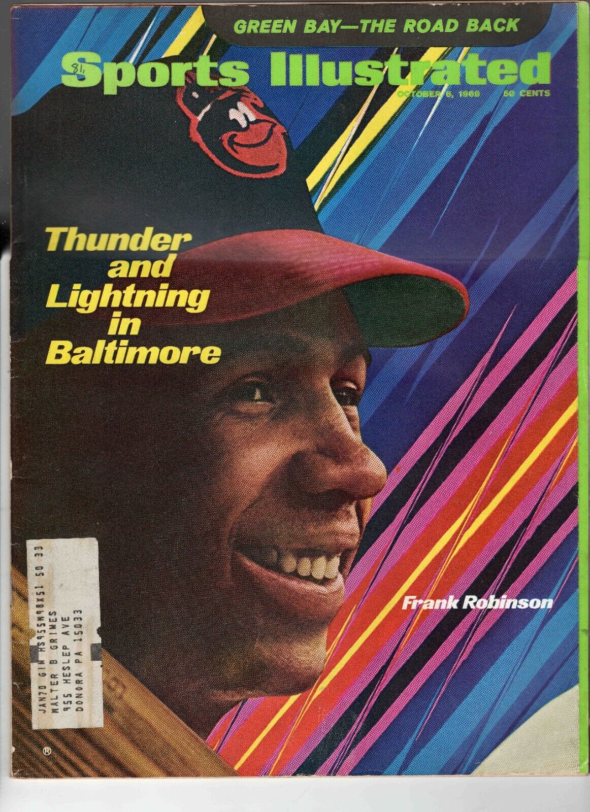 Oct 6 1969 Sports Illustrated Magazine Frank Robinson Orioles