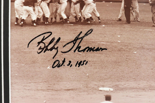 Bobby Thomson Signed Framed 16x20 Shot Heard the World Framed Photo Set