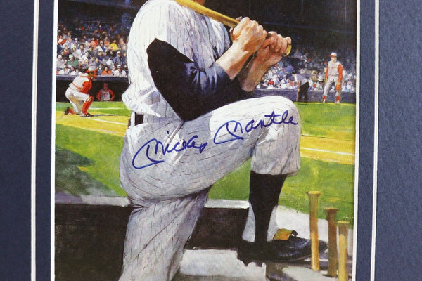 Mickey Mantle Facsimile Signed Framed 16x20 NY Yankees Photo Display