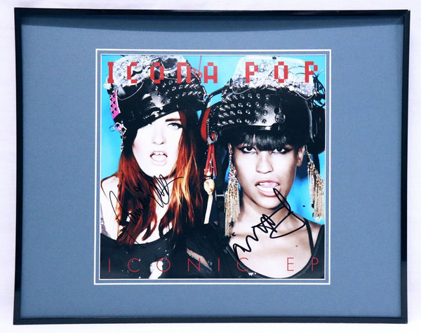 Icona Pop Signed Framed 16x20 Photo Display Caroline Hjelt Aino Jawo