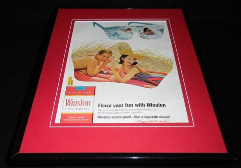 1968 Winston Cigarettes 11x14 Framed ORIGINAL Vintage Advertisement